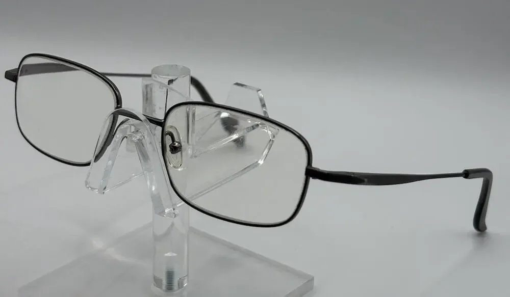 Marchon M752 014 Eyeglasses Gunmetal Rectangle Metal Frames 50-18-140